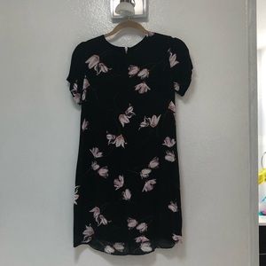 Floral Black Mini Dress